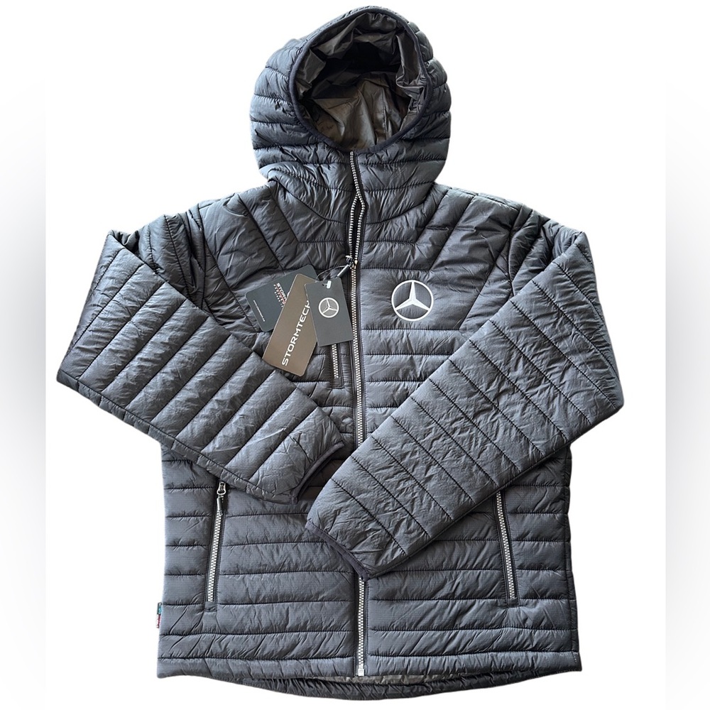 Brand New Mercedes Benz Quilted Jacket w/ Hood